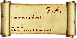 Ferenczy Ábel névjegykártya
