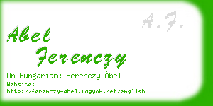 abel ferenczy business card
